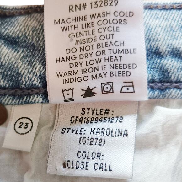 GRLFRND The Karolina distressed high rise skinny jeans in Close Call Size 23 NEW - Picture 9 of 10